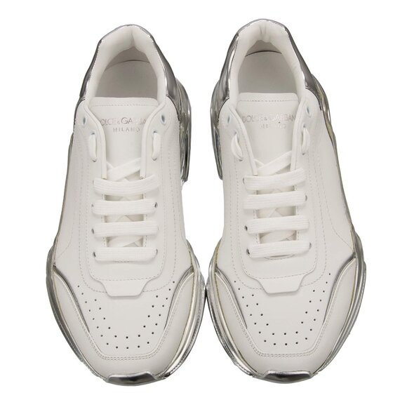 Dolce & Gabbana - Woman Leather Sneaker DAYMASTER Silver White EUR 40,5 - Picture 5 of 5